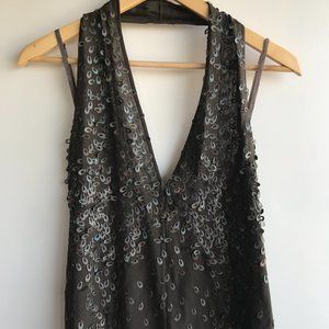 Vintage DKNY  Halter Tank Top with beaded detail